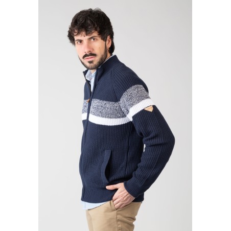 CHAQUETA DE PUNTO CON CREMALLERA