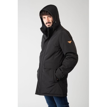 PARKA LARGA ACOLCHADA CON CAPUCHA